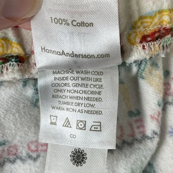 Hanna Andersson Mens Buddy Raised by Elves Flannel Pajama Pants Size S Christmas - Picture 7 of 8